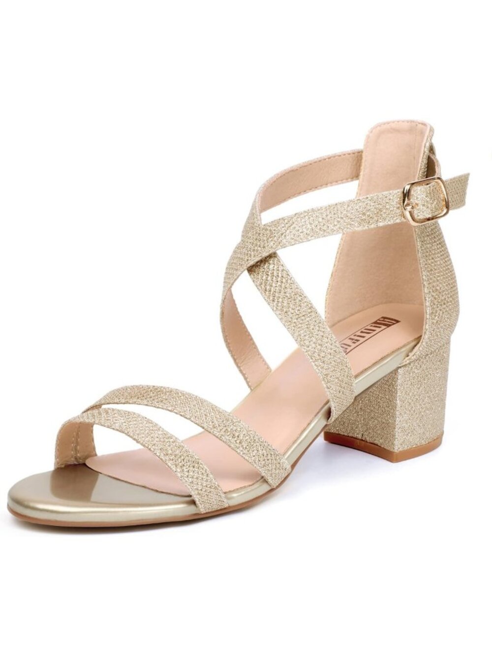 Stylish Women's Chunky Heels - Strappy Low Block Sandals for Comfort & Fashion